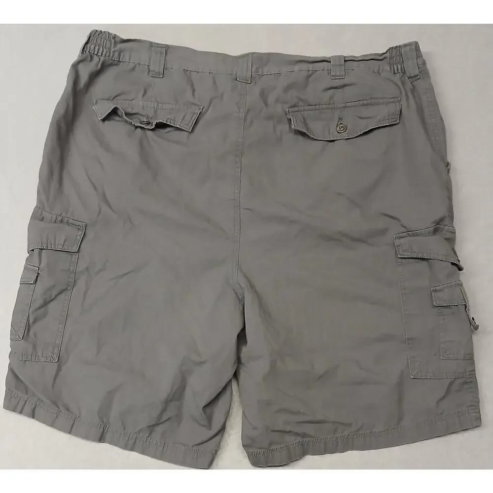 King Size (46) Men's Gray Cargo Style Relaxed Shorts
